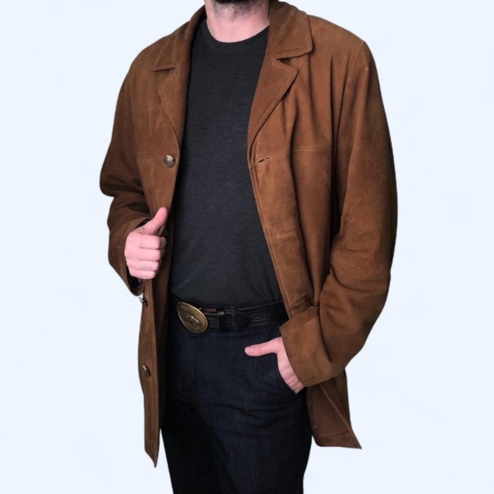 Men's Brown Suede Jacket